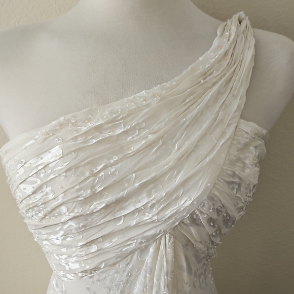 Alex Evenings Cream One Shoulder Dress - Picture 4 of 8